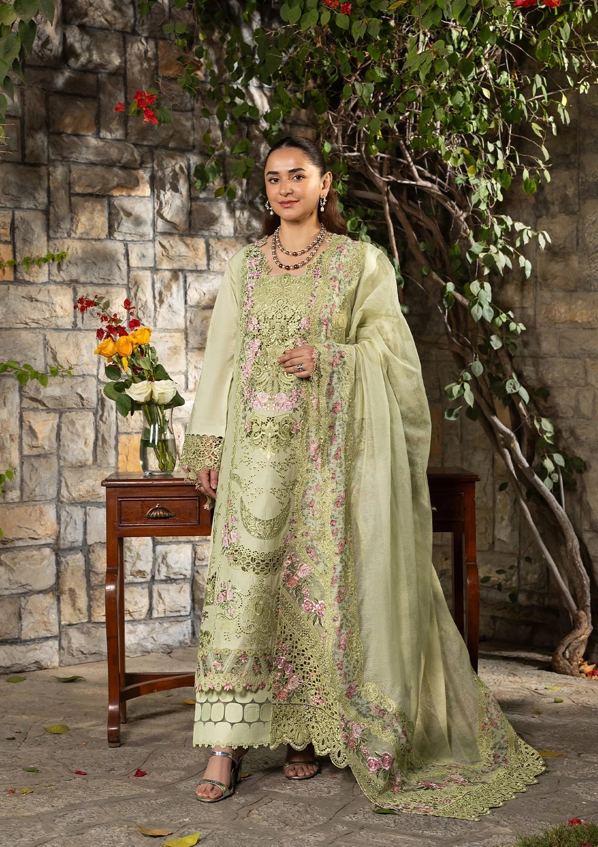 ELAF LUXURY LAWN '26=--11 SPANISH MUSE Aangan the essence of lawn & chiffon