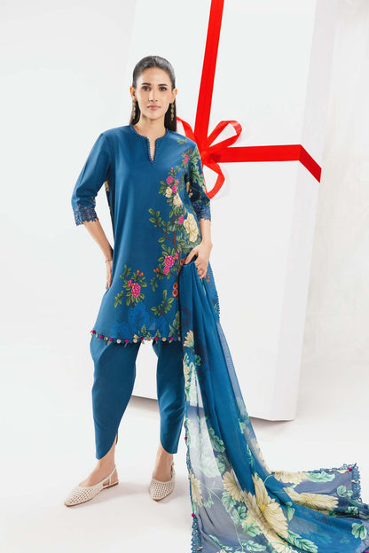 MARIA.B M.BASIC LAWN 202=12A Aangan the essence of lawn & chiffon