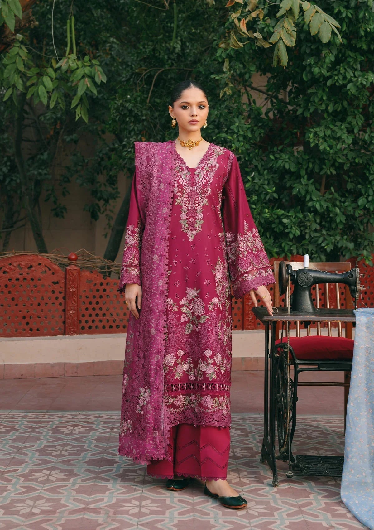 KAHF LUXURY LAWN 2026 =7A Aangan | the Essence of Lawn & Chiffon