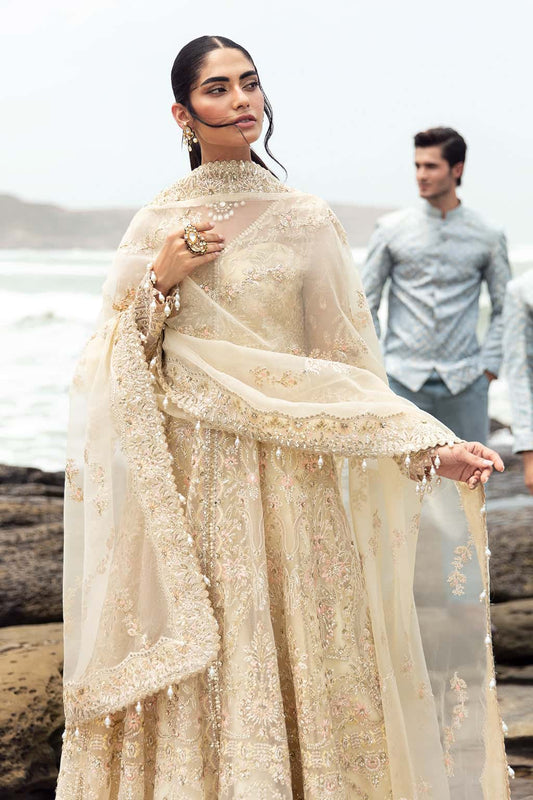 - “Unstitched 3-piece Pakistani wedding wear – Afrozeh Aroohi”
