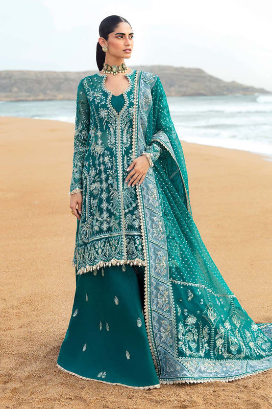 - “Firdaus by Afrozeh original Pakistani embroidered organza suit”
