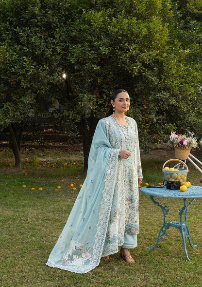 ELAF LUXURY LAWN '26=07 MORNIG DRIZZLE Aangan the essence of lawn & chiffon