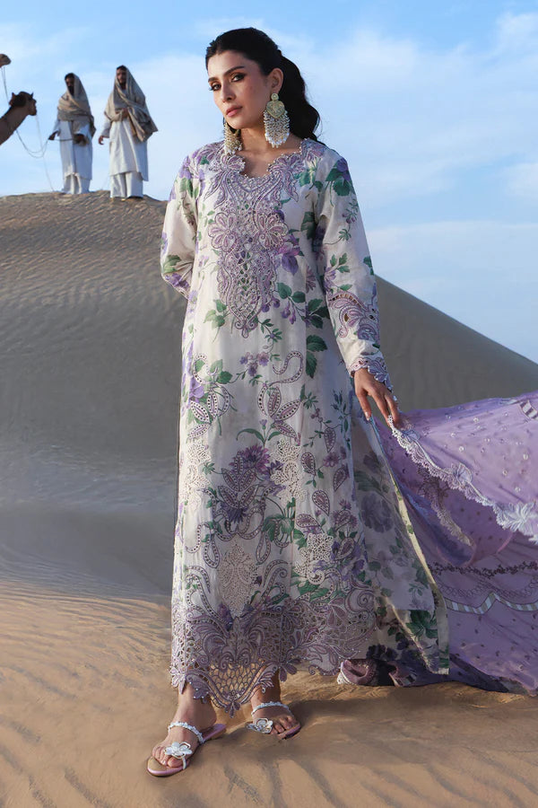 Nureh Aman Lawn 2026=Amaris NE-231 Aangan the essence of lawn & chiffon