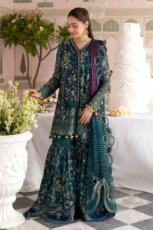 Nureh NL-94 Amania unstitched Pakistani suit - alternate view - Jhoomro Collection Aangan