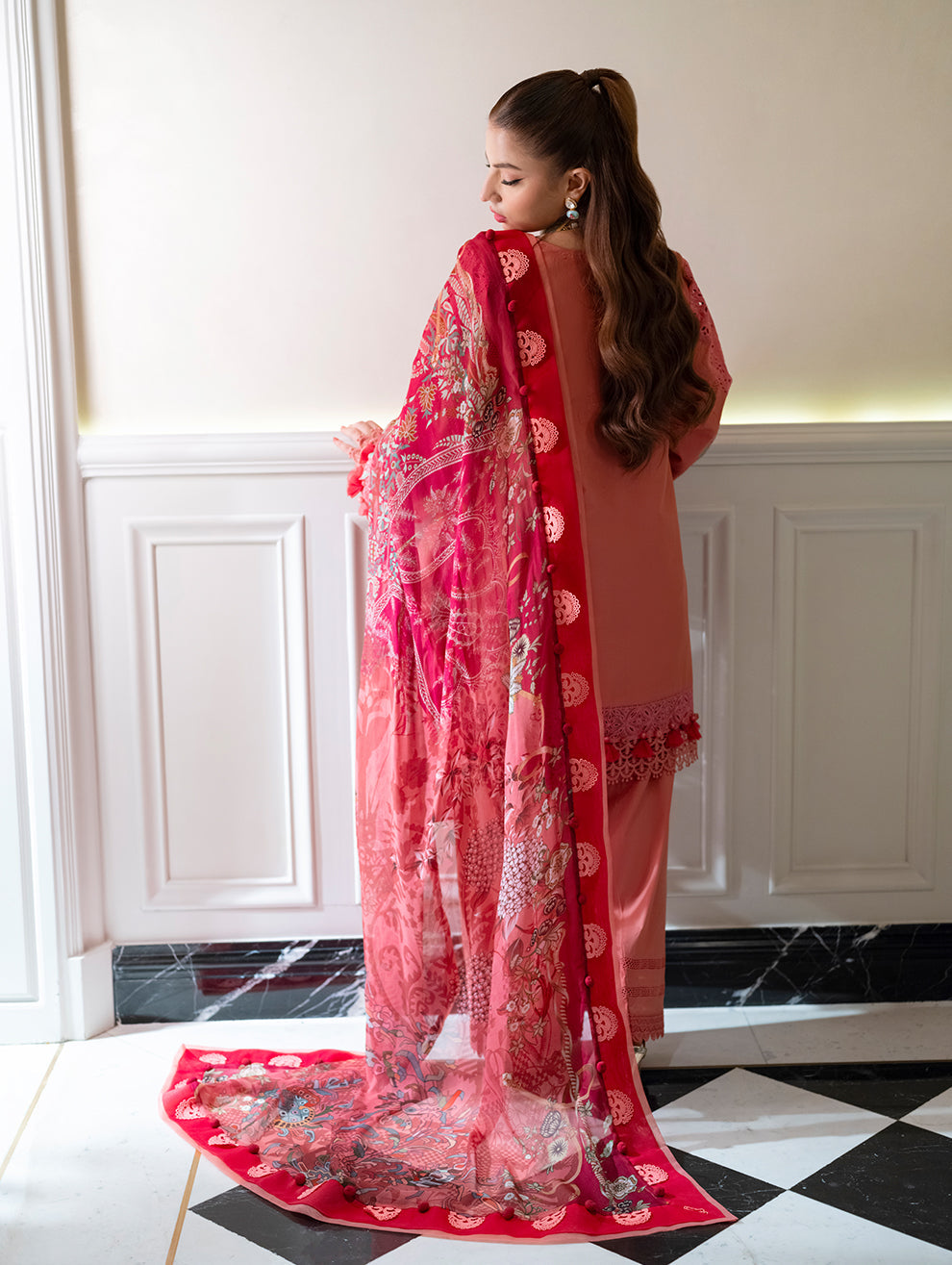 Jade Ombre Starlet Lawn 2026=02|Shop Embroidered Chikenkari lawn suit 