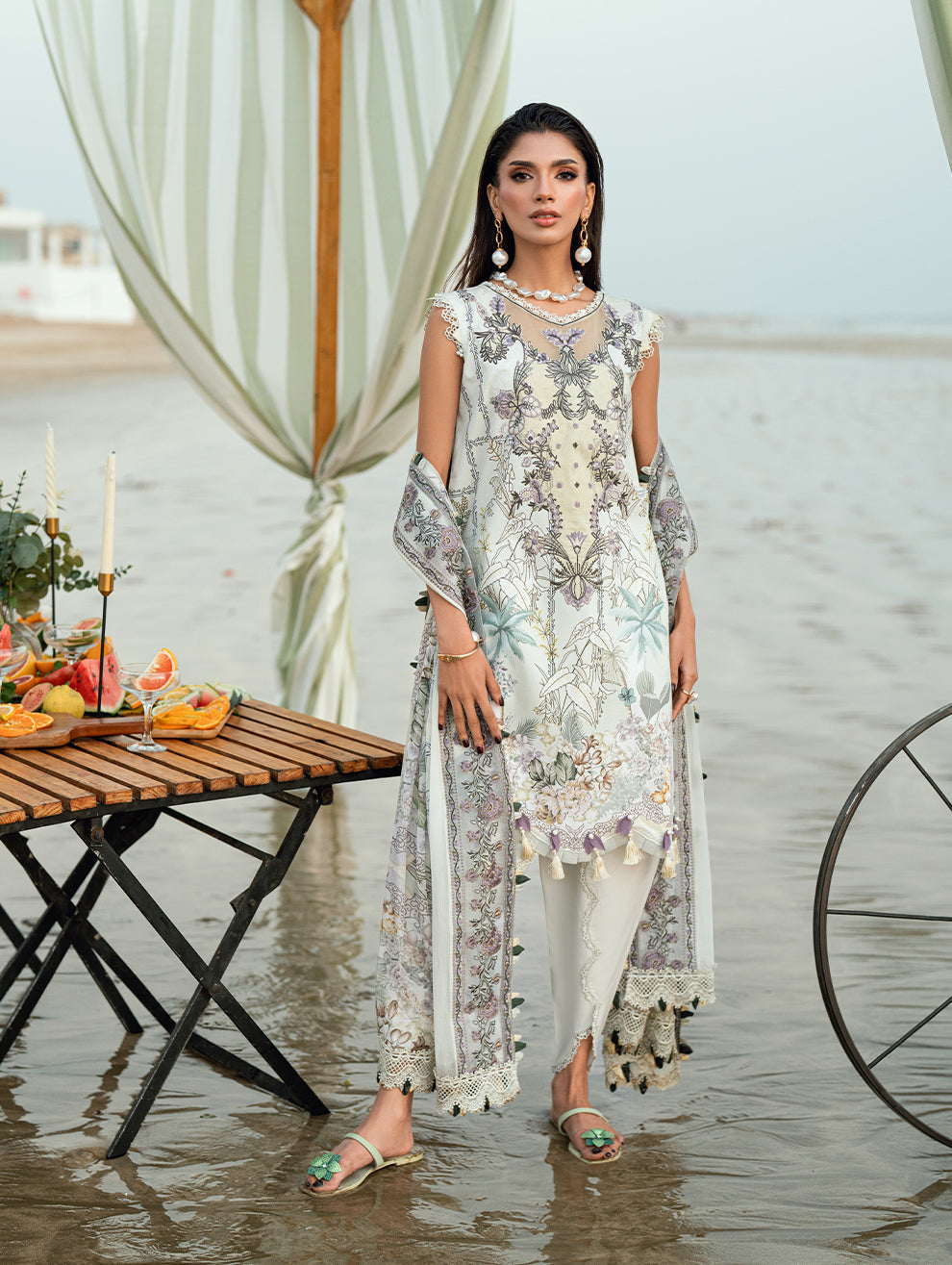 Jade Needle Wonder 2026-08 Aangan | the Essence of Lawn & Chiffon