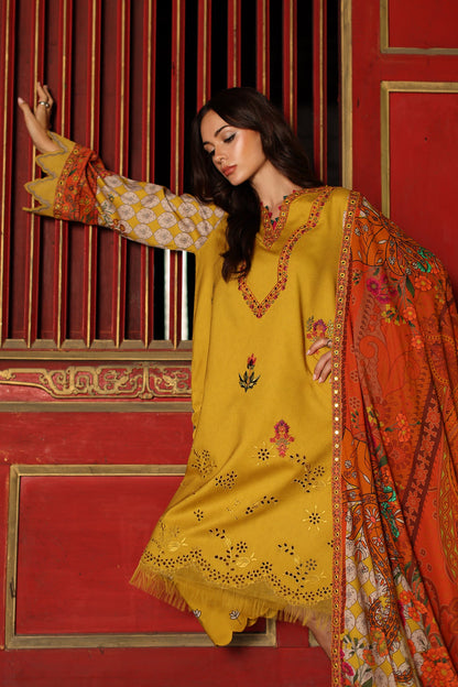Aangan Charizma CCW7-03 printed staple trouser fabric