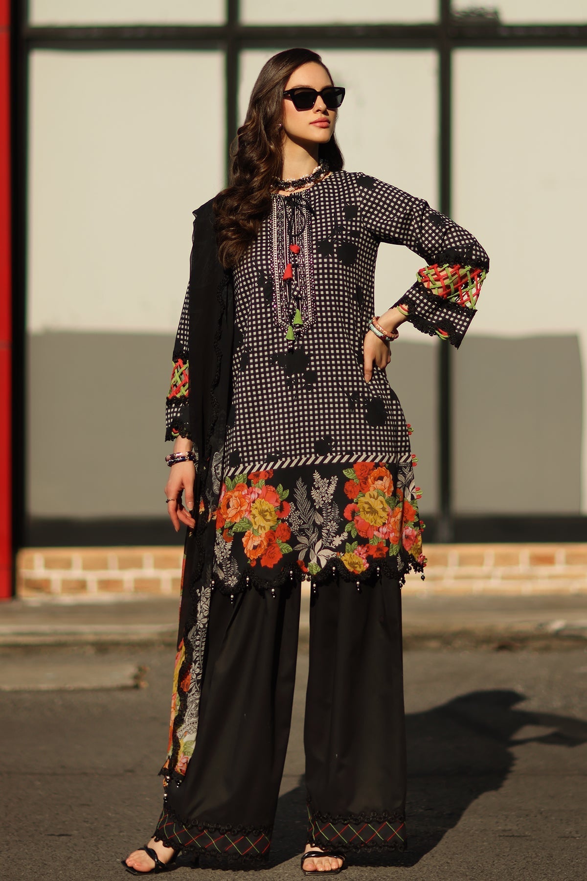 Charizma Combinations 2026 Lawn-CC6-2 Aangan the essence of lawn & chiffon