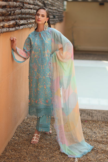 Charizma Combinations 2026 Lawn-CC6-3 Aangan the essence of lawn & chiffon