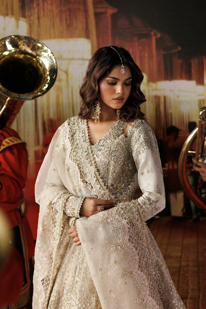 Skin Organza Pakistani wedding suit full styled look - Aangan