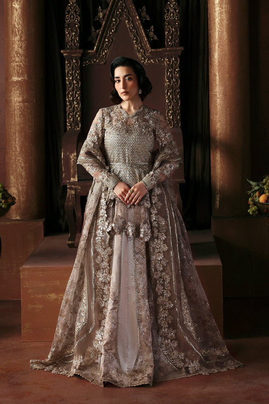 Priestess by Afrozeh - La Fuchsia 2026 unstitched festive suit, front view | Aangan