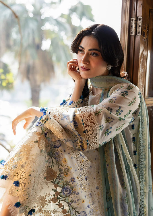 Elaf Chikankari Prints Lawn 2026=-ERC-1A SAHIL Aangan the essence of lawn & chiffon