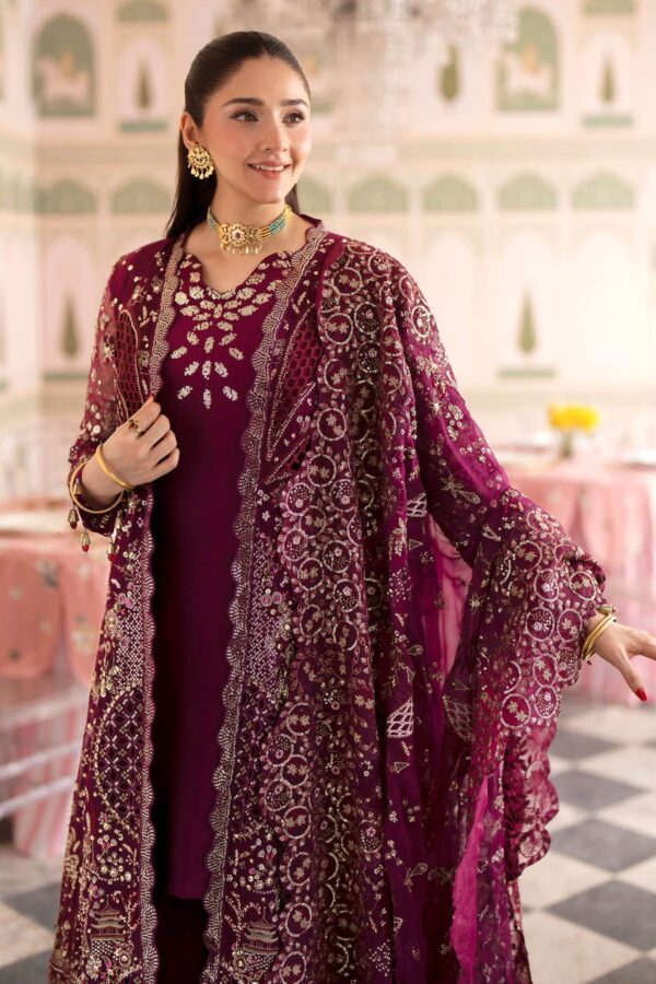 Nureh NL-97 Nur unstitched Pakistani suit - alternate view - Jhoomro Collection Aangan