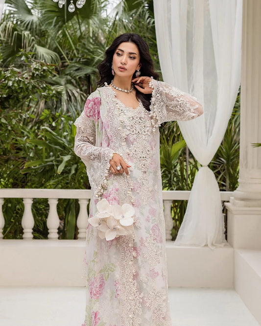 - "Maria B Chiffon 2025 MPC-25-101 off-white designer outfit in Punjab"
