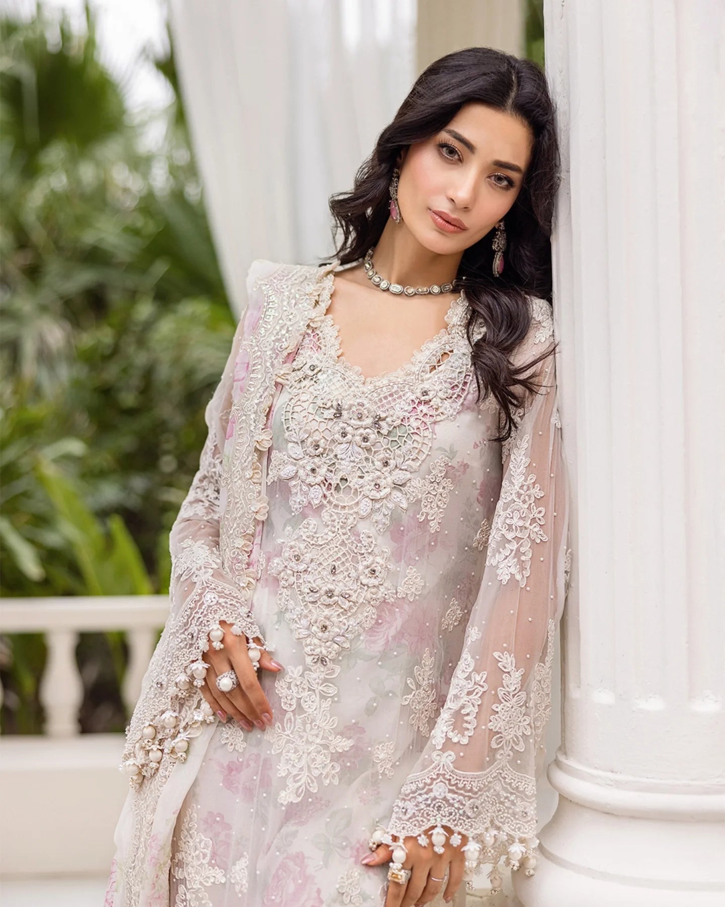 - "Maria B Chiffon 2025 MPC-25-101 off-white designer outfit in Punjab"
