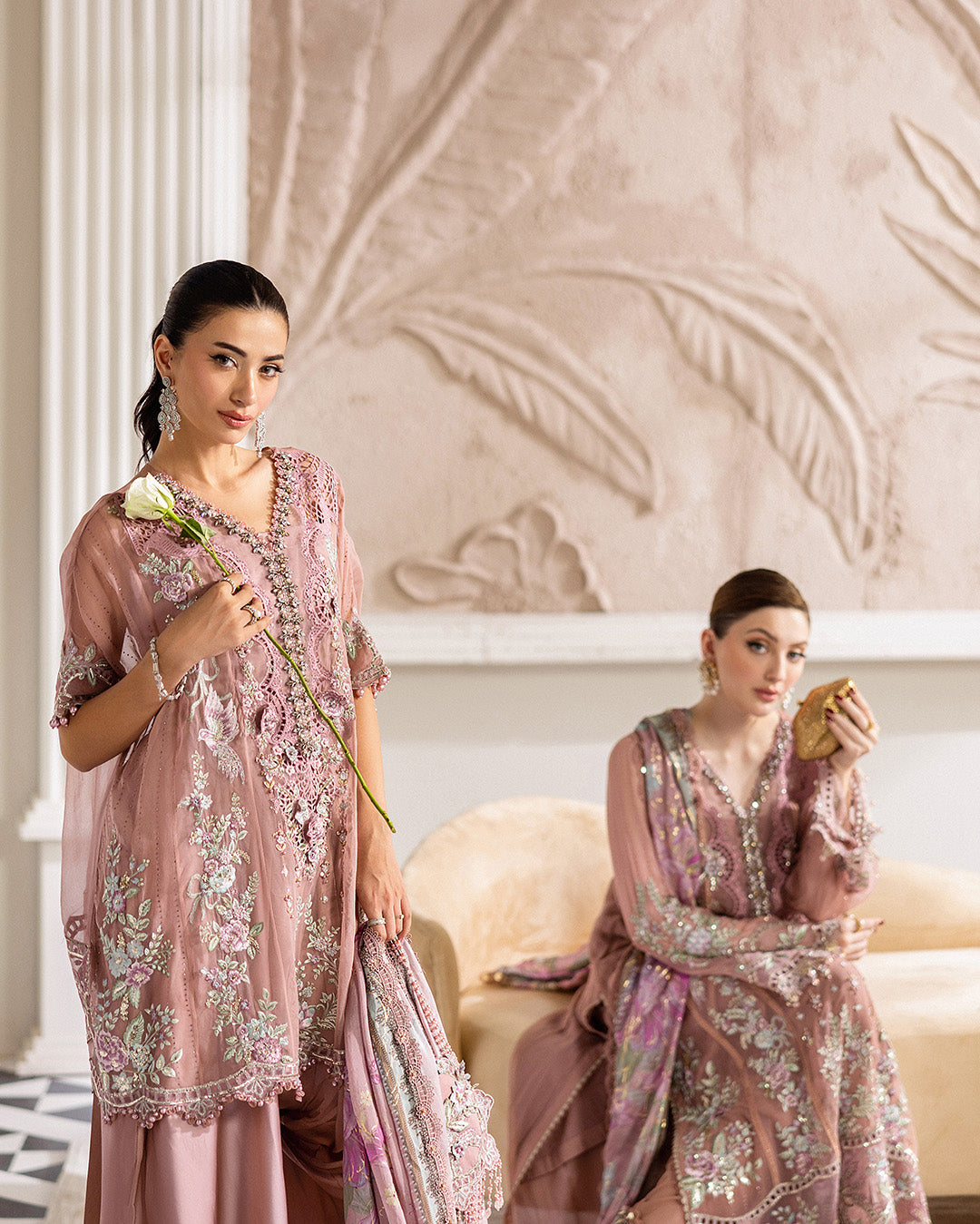 - "Maria B MPC-25-105 embroidered chiffon suit in Rajasthan
