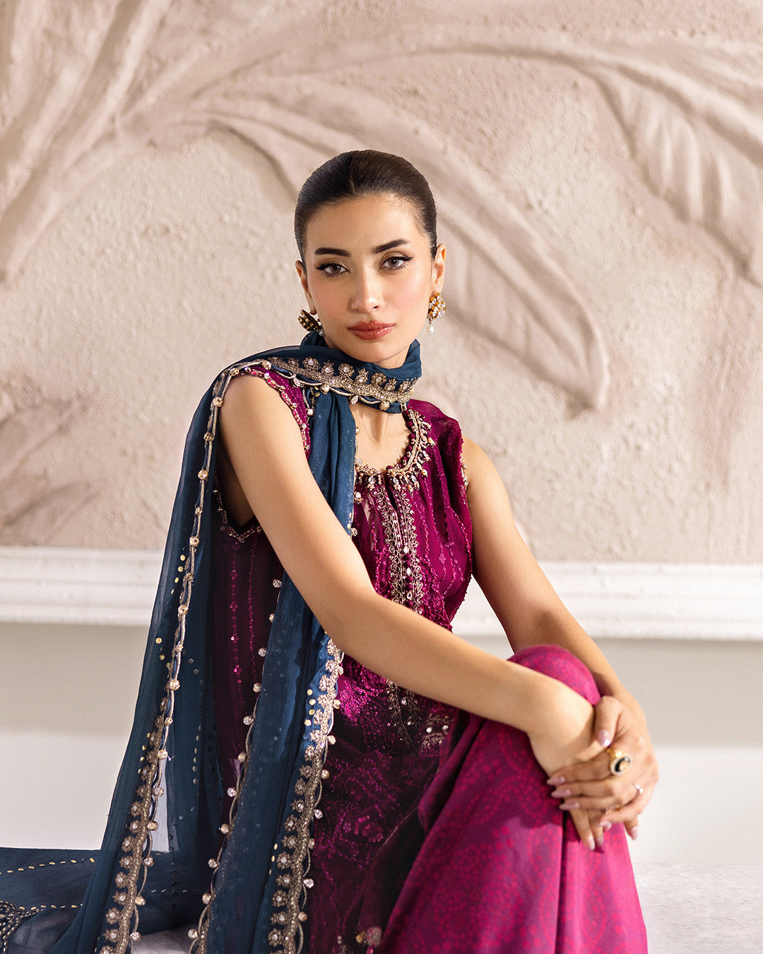 - "Maria B MPC-25-102 luxury chiffon suit trending in Lucknow fashion market"

