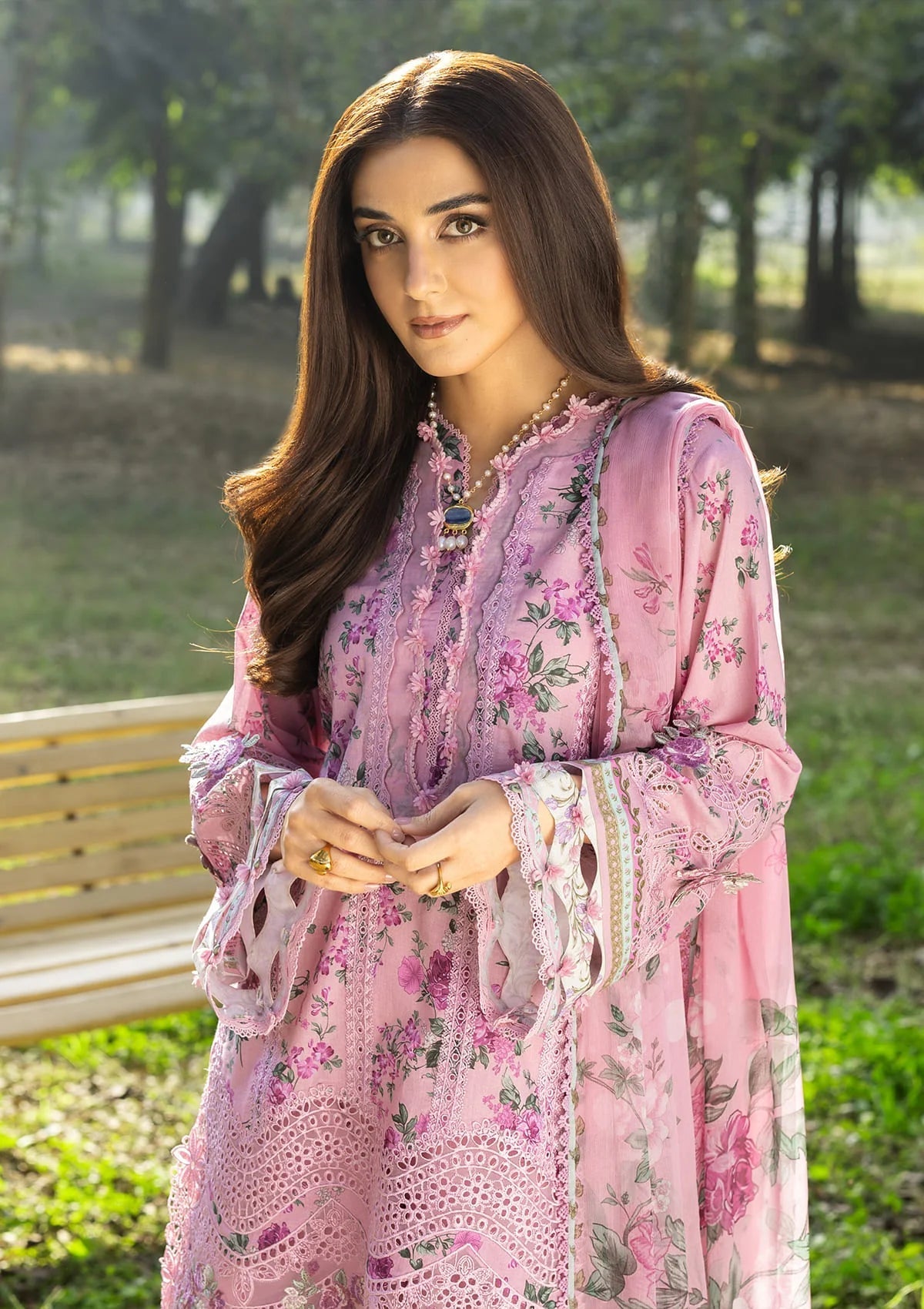 Elaf Chikankari Prints Lawn 2026=ERC-3A MAN MAYAL Aangan the essence of lawn & chiffon
