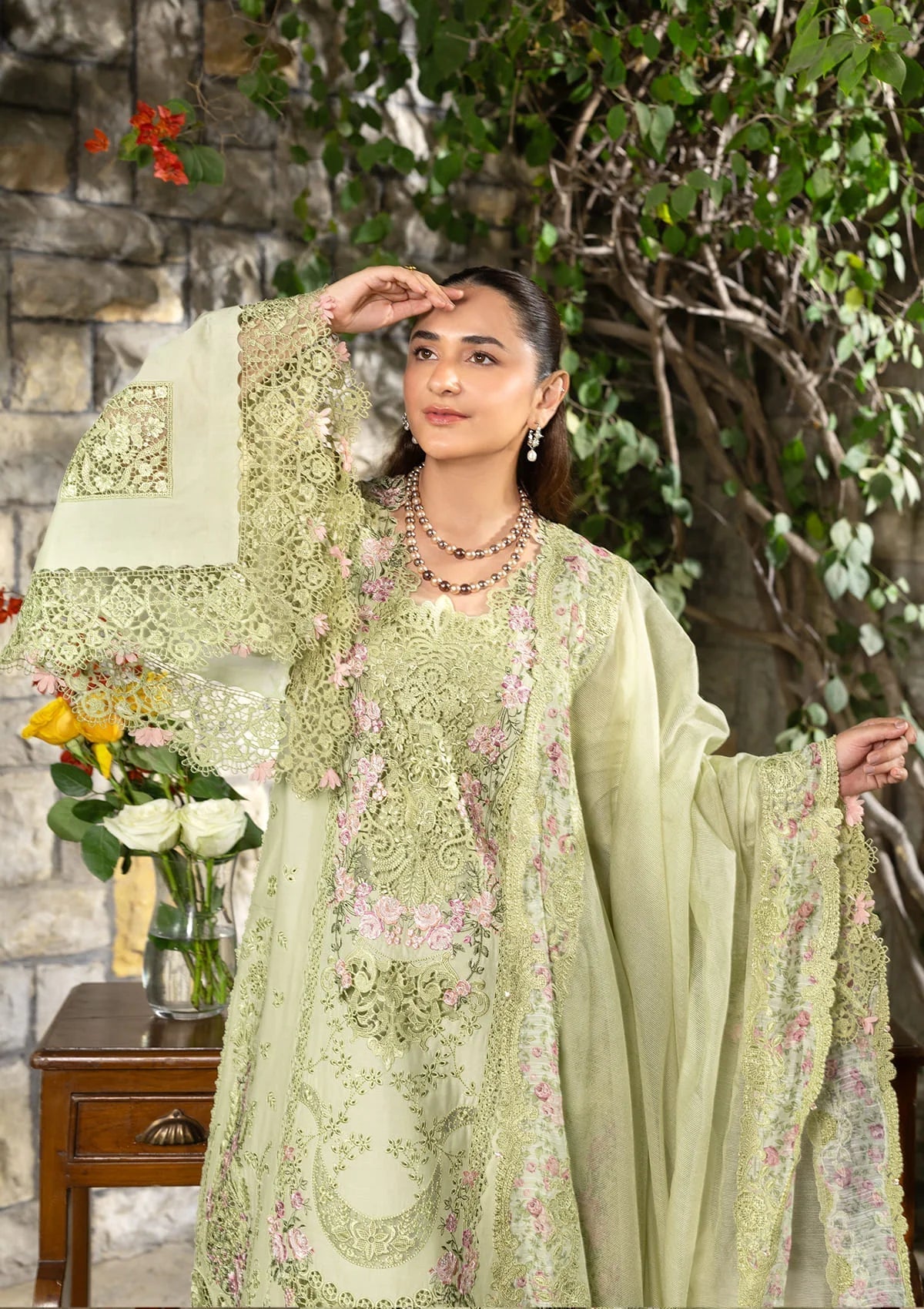 ELAF LUXURY LAWN '26=--11 SPANISH MUSE Aangan the essence of lawn & chiffon