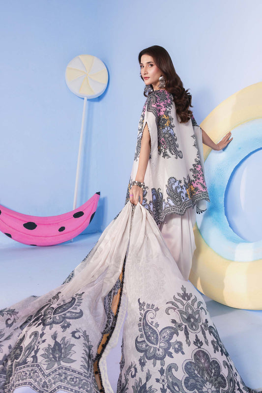 MARIA.B M.BASIC LAWN 202=4A Aangan the essence of lawn & chiffon