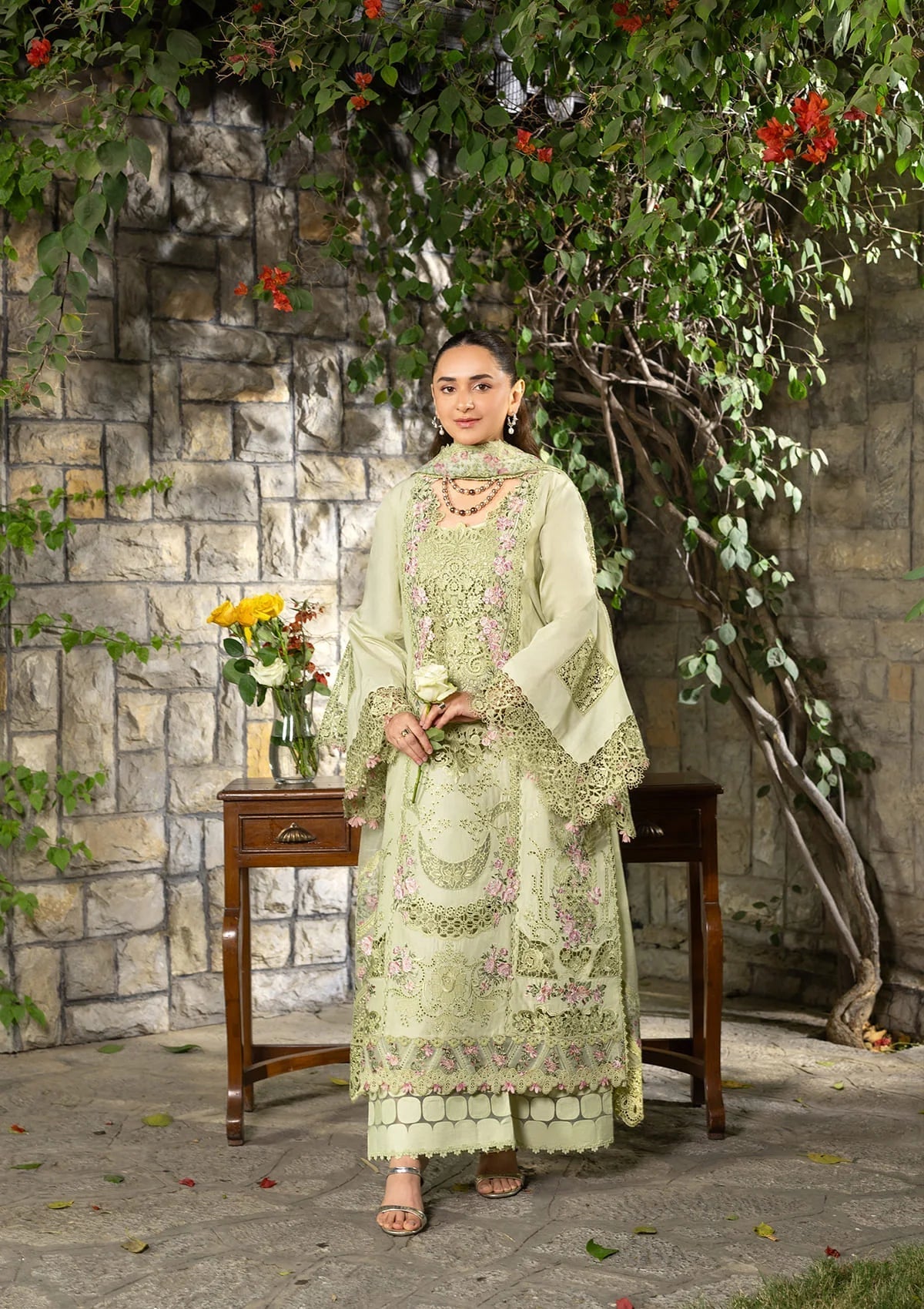 ELAF LUXURY LAWN '26=--11 SPANISH MUSE Aangan the essence of lawn & chiffon