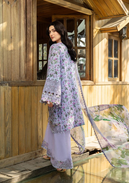 Elaf Chikankari Prints Lawn 2026=ERC-6B IRIS Aangan the essence of lawn & chiffon