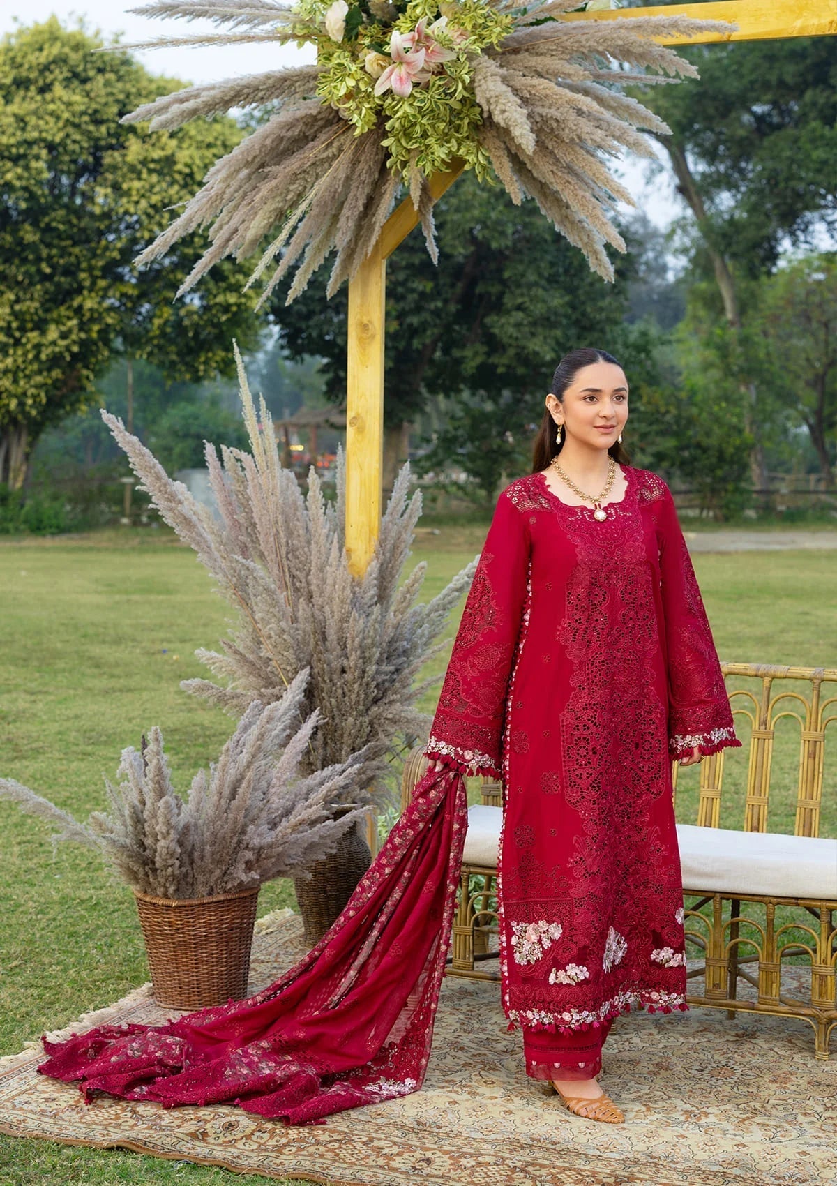 ELAF LUXURY LAWN '26=10 CHERIE LADY Aangan the essence of lawn & chiffon