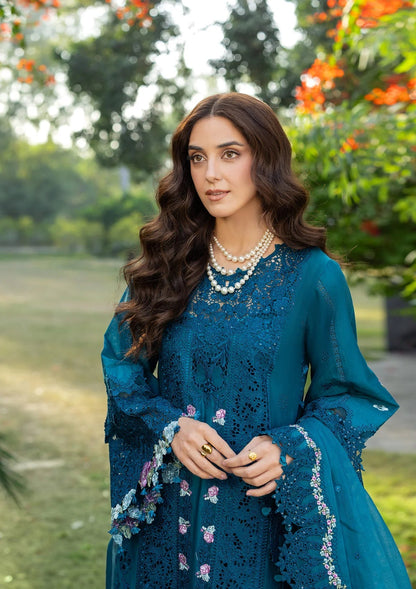ELAF LUXURY LAWN '26=--06 SAPPHIRE Aangan the essence of lawn & chiffon