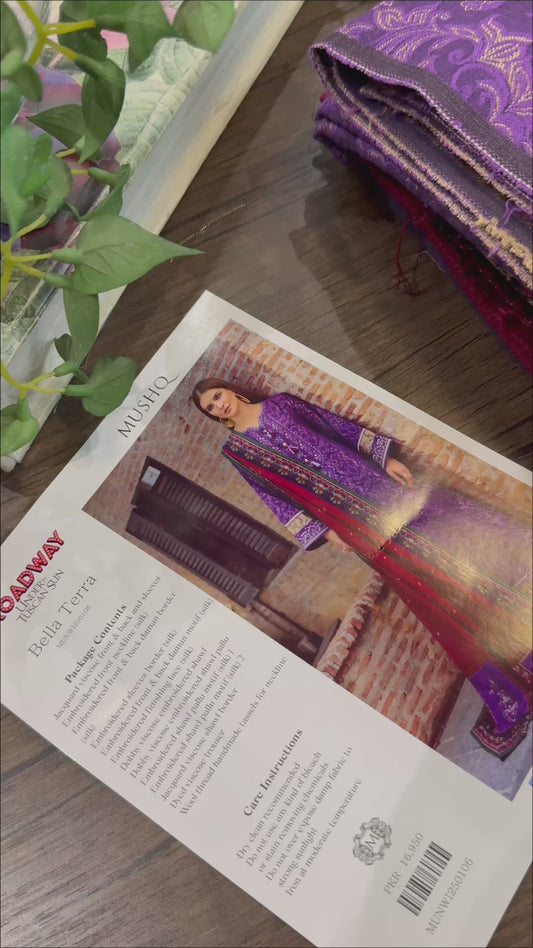 	Mushq Broadway winter collection Pakistani suits 2025
• 	Buy Mushq Broadway embroidered winter salwar suits online
• 	Mushq Broadway original Pakistani winter wear for women
• 	Unstitched winter lawn suits by Mushq Broadway