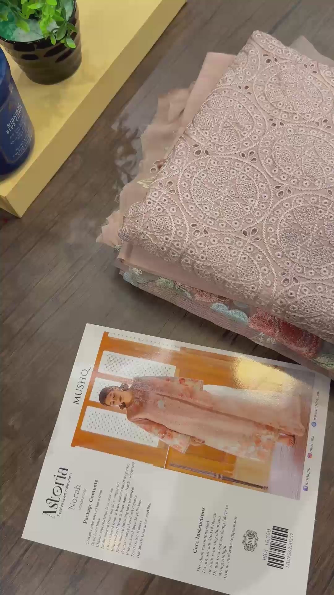 Mushq Astoria Festive Lawn '26-Norah Aangan the essence of lawn & chiffon