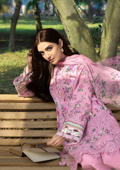Elaf Chikankari Prints Lawn 2026=ERC-3A MAN MAYAL Aangan the essence of lawn & chiffon