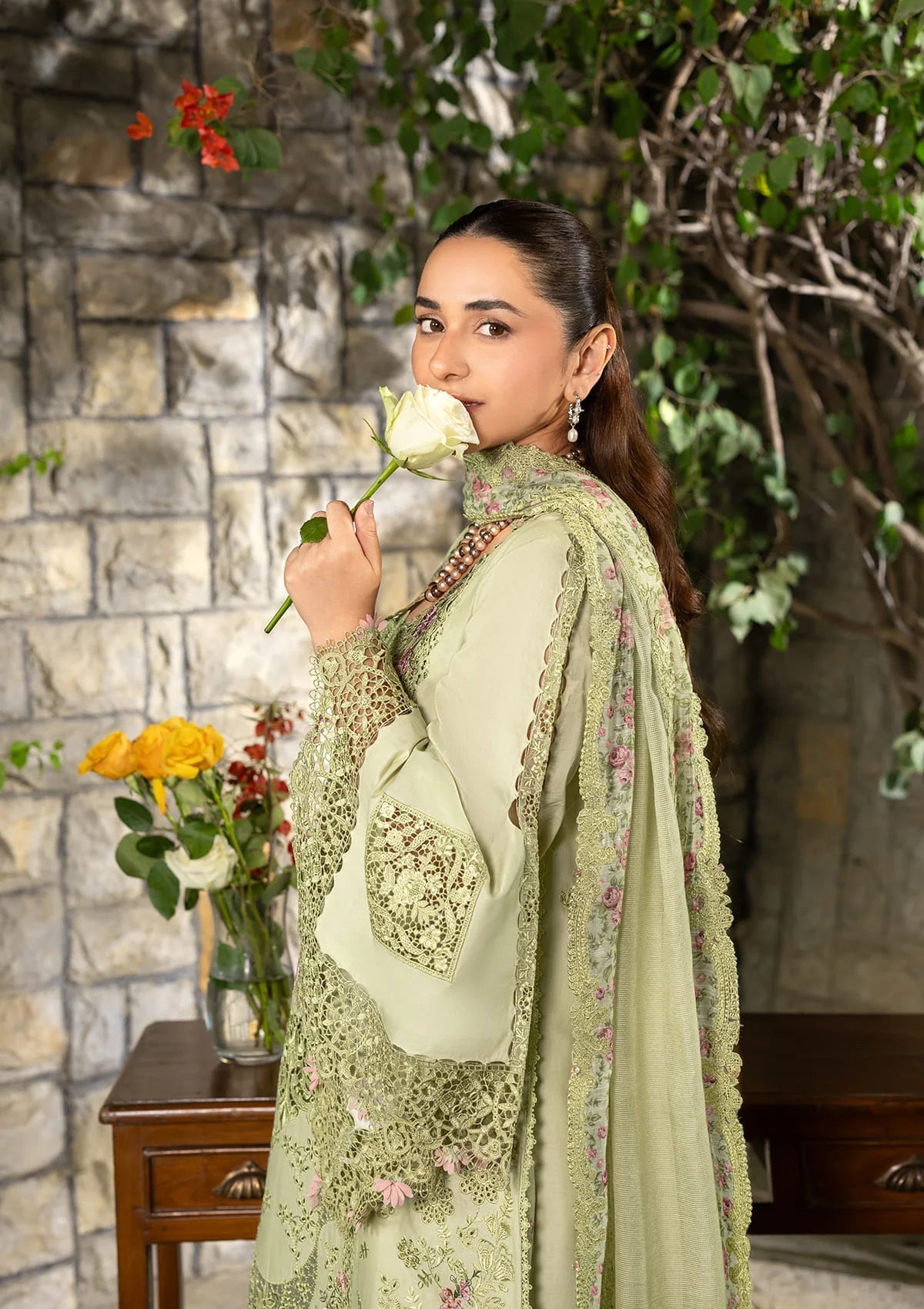 ELAF LUXURY LAWN '26=--11 SPANISH MUSE Aangan the essence of lawn & chiffon