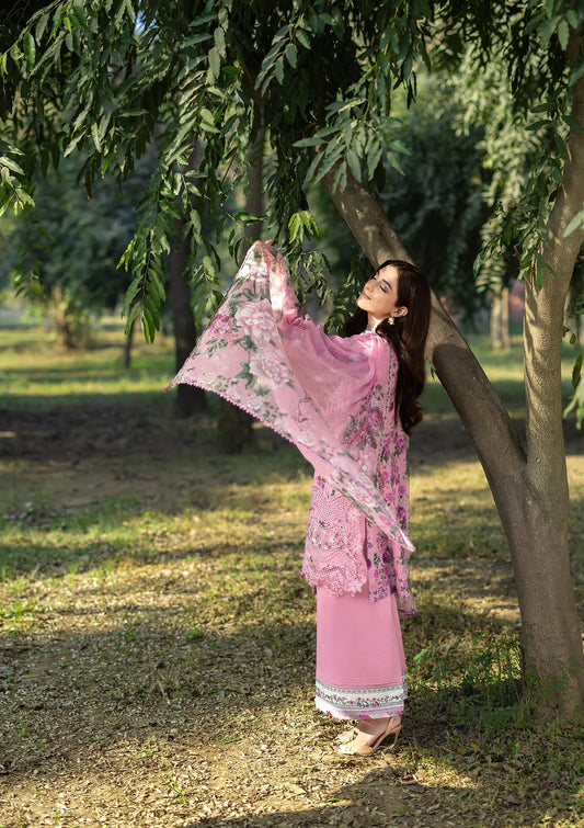 Elaf Chikankari Prints Lawn 2026=ERC-3A MAN MAYAL Aangan the essence of lawn & chiffon