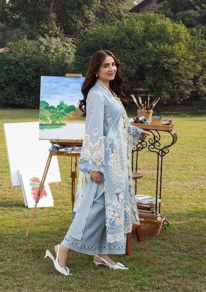 ELAF LUXURY LAWN '26=1B SERENITY Aangan the essence of lawn & chiffon