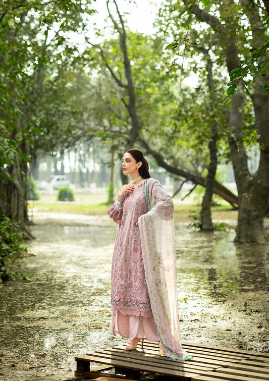 Elaf Chikankari Prints Lawn 2026=ERC-8A SAHAA Aangan the essence of lawn & chiffon