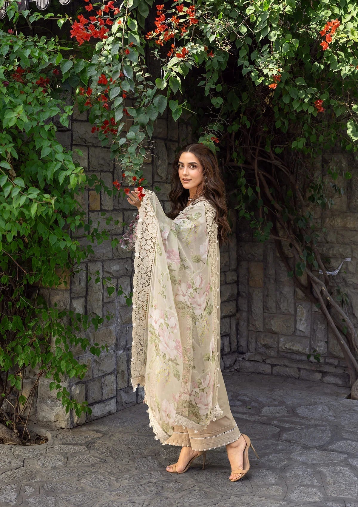 ELAF LUXURY LAWN '26=2A CAMELLIA Aangan the essence of lawn & chiffon