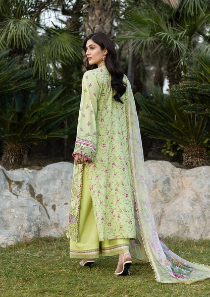 Elaf Chikankari Prints Lawn 2026=ERC--2A HINA Aangan the essence of lawn & chiffon