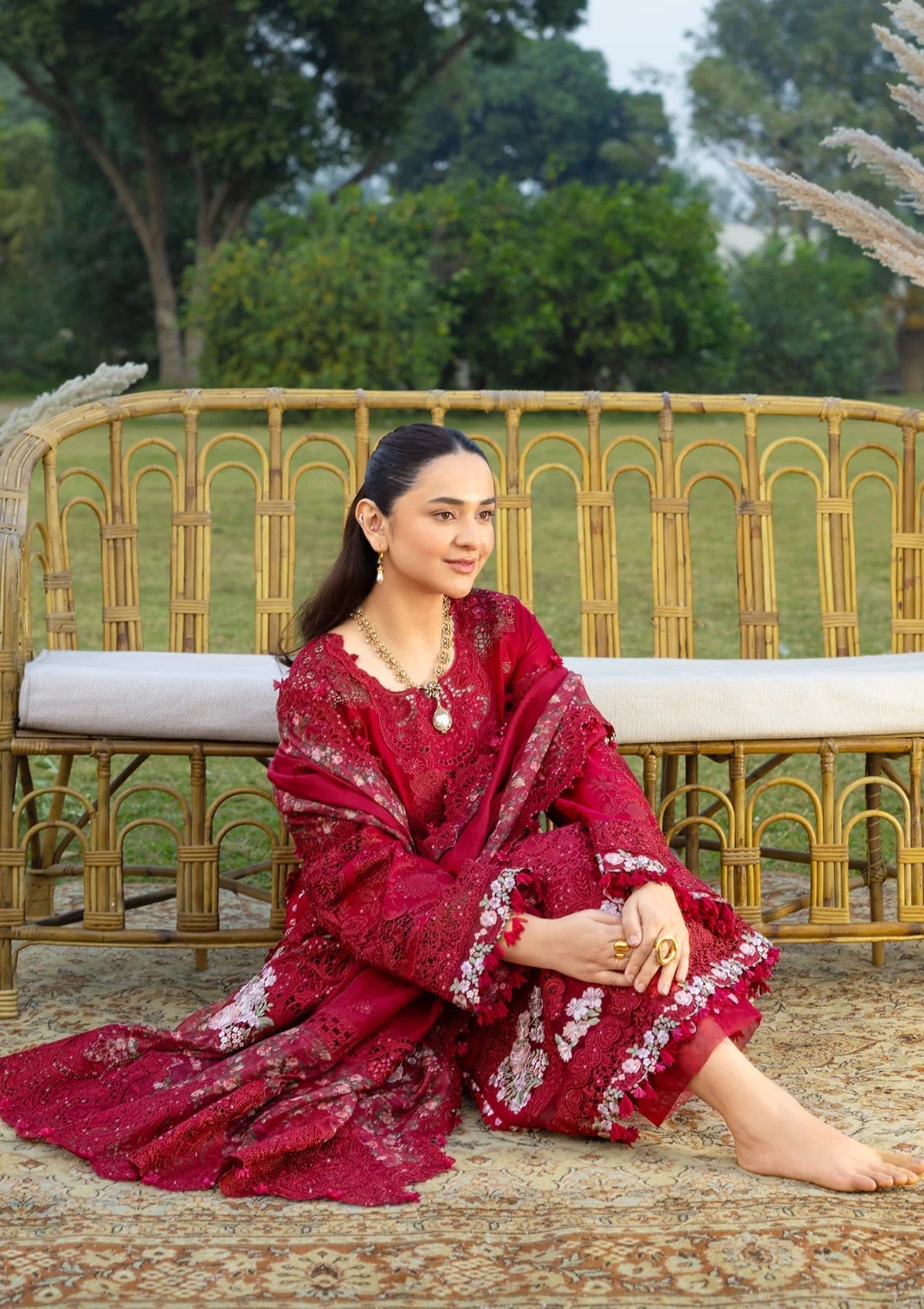 ELAF LUXURY LAWN '26=10 CHERIE LADY Aangan the essence of lawn & chiffon