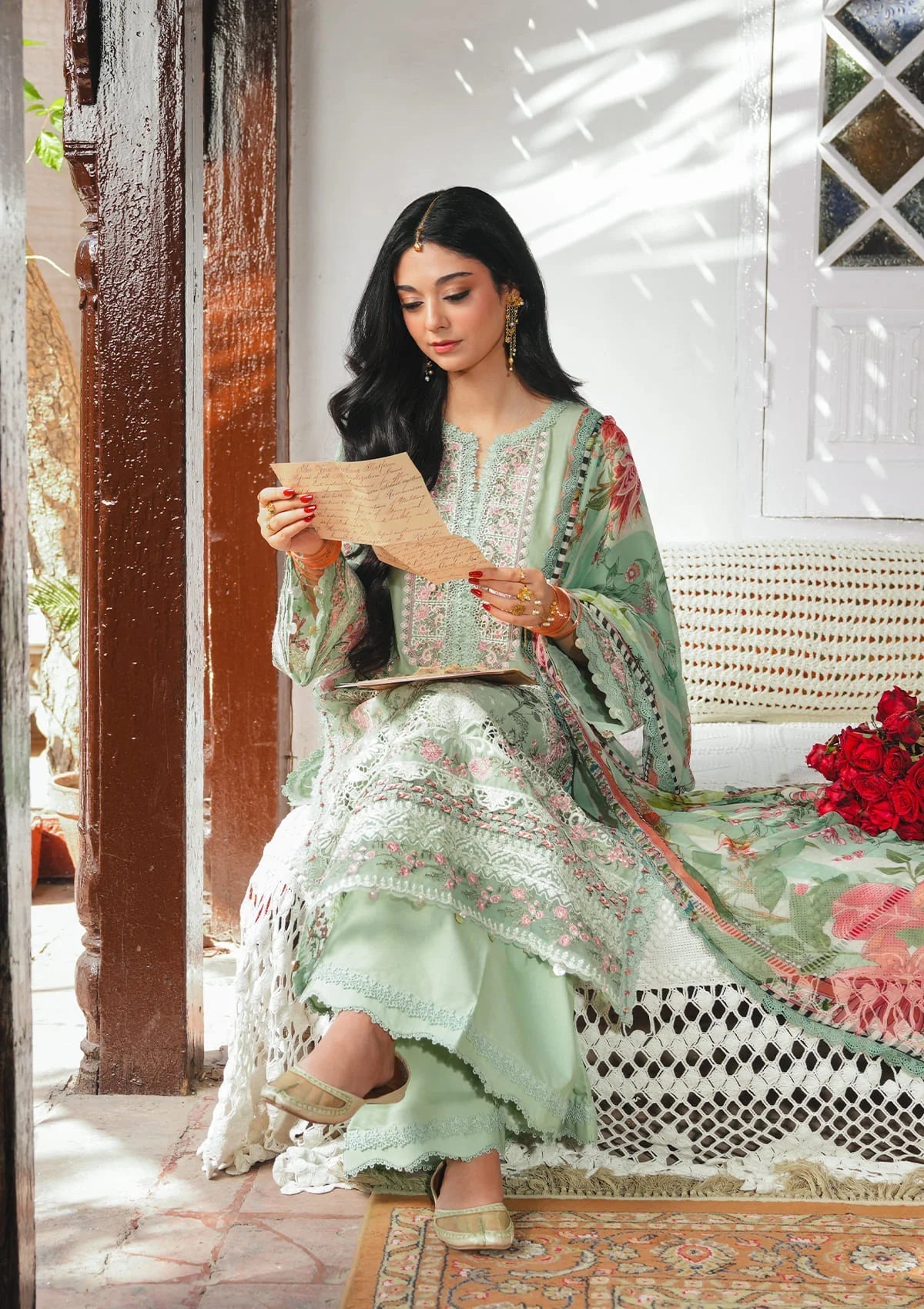 KAHF LUXURY LAWN 2026 =4B Aangan | the Essence of Lawn & Chiffon