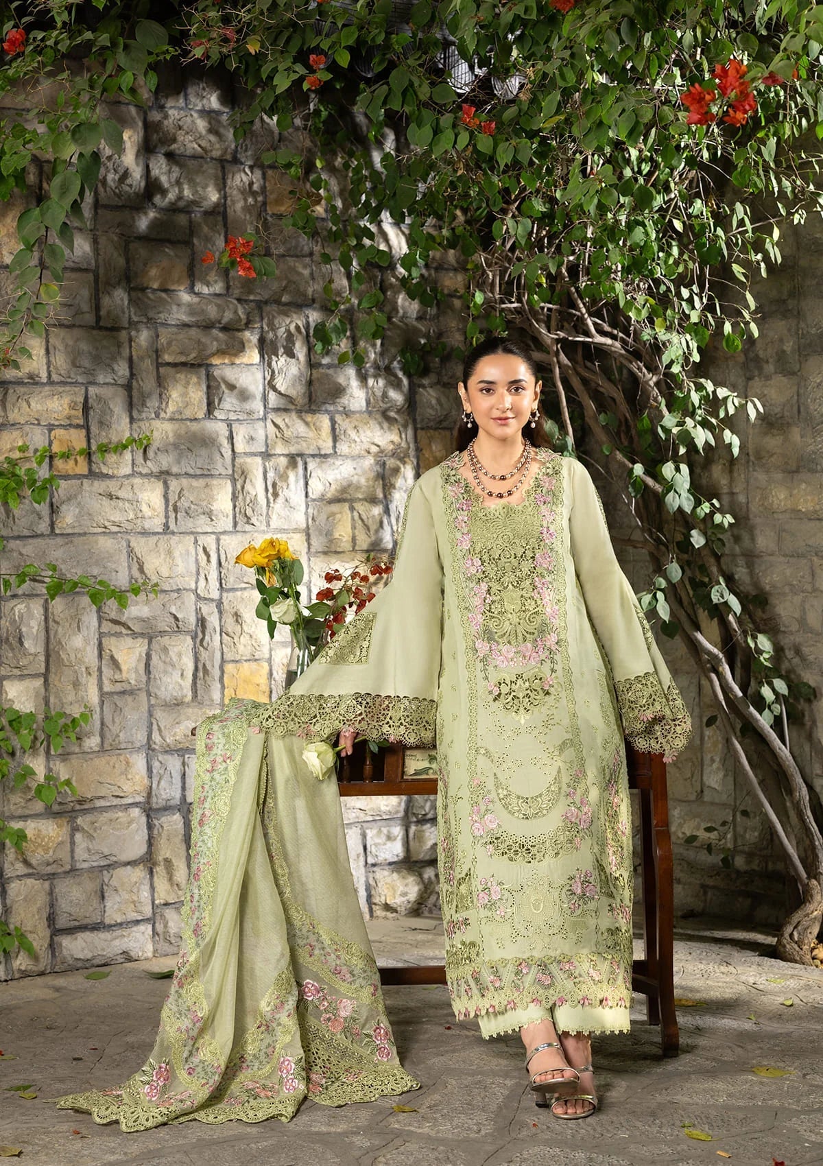 ELAF LUXURY LAWN '26=--11 SPANISH MUSE Aangan the essence of lawn & chiffon
