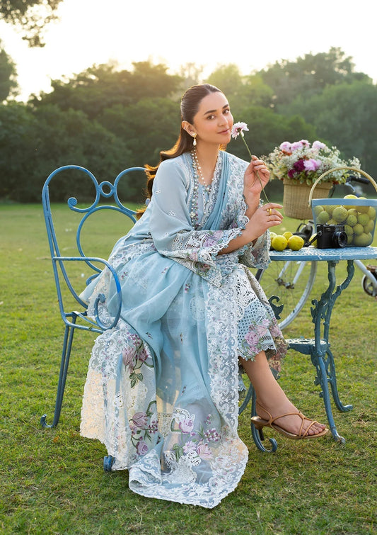 ELAF LUXURY LAWN '26=07 MORNIG DRIZZLE Aangan the essence of lawn & chiffon