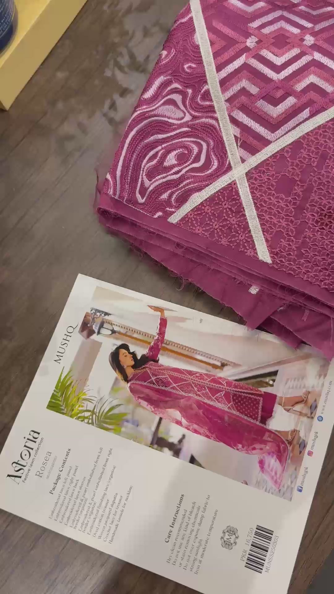 Mushq Astoria Festive Lawn '26-Rosea Aangan the essence of lawn & chiffon