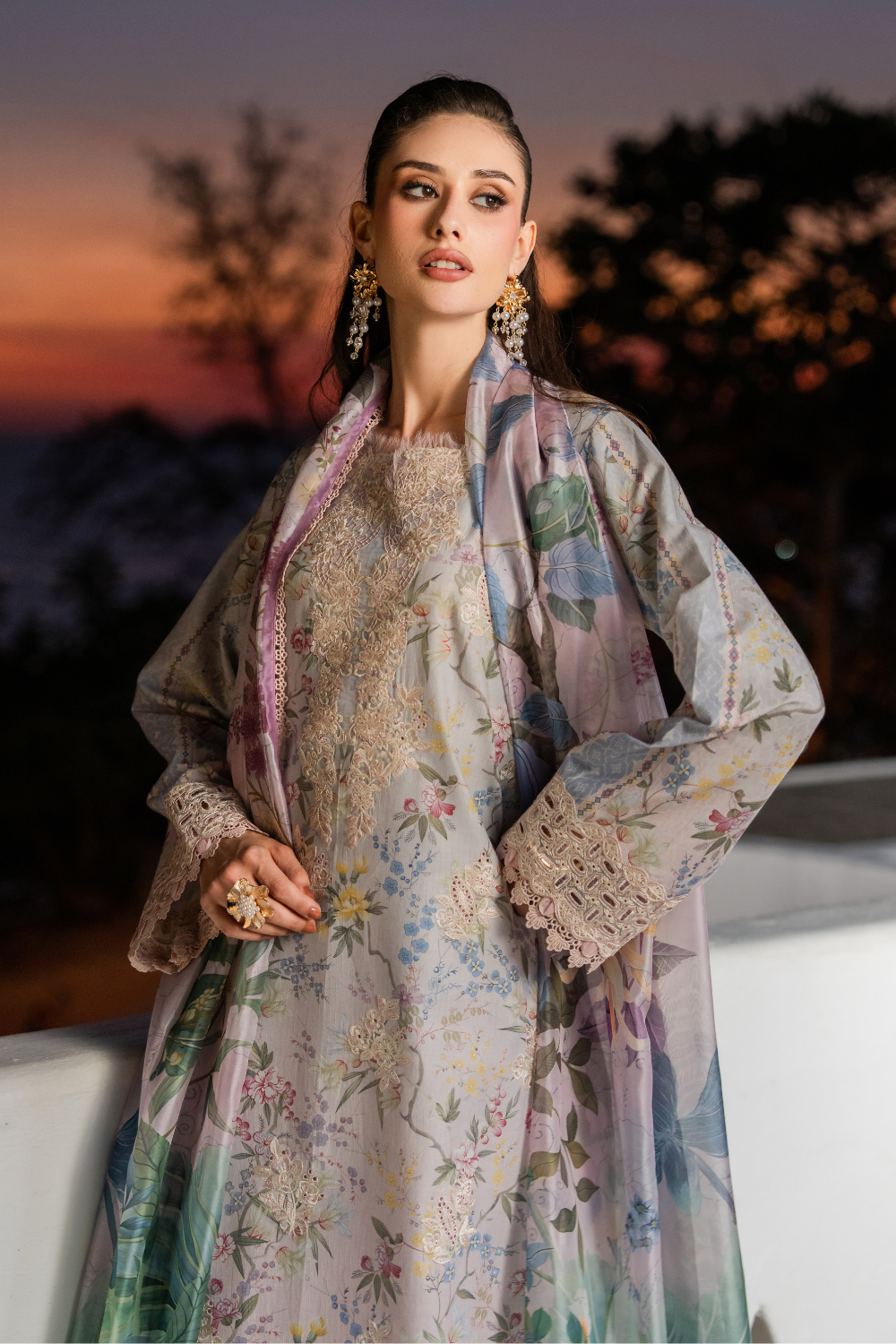 Aabyan Shezlin Chikankari Edit '26=RIVANA (AZ-07 Aangan the essence of lawn & chiffon