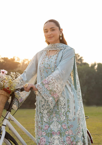 ELAF LUXURY LAWN '26=07 MORNIG DRIZZLE Aangan the essence of lawn & chiffon