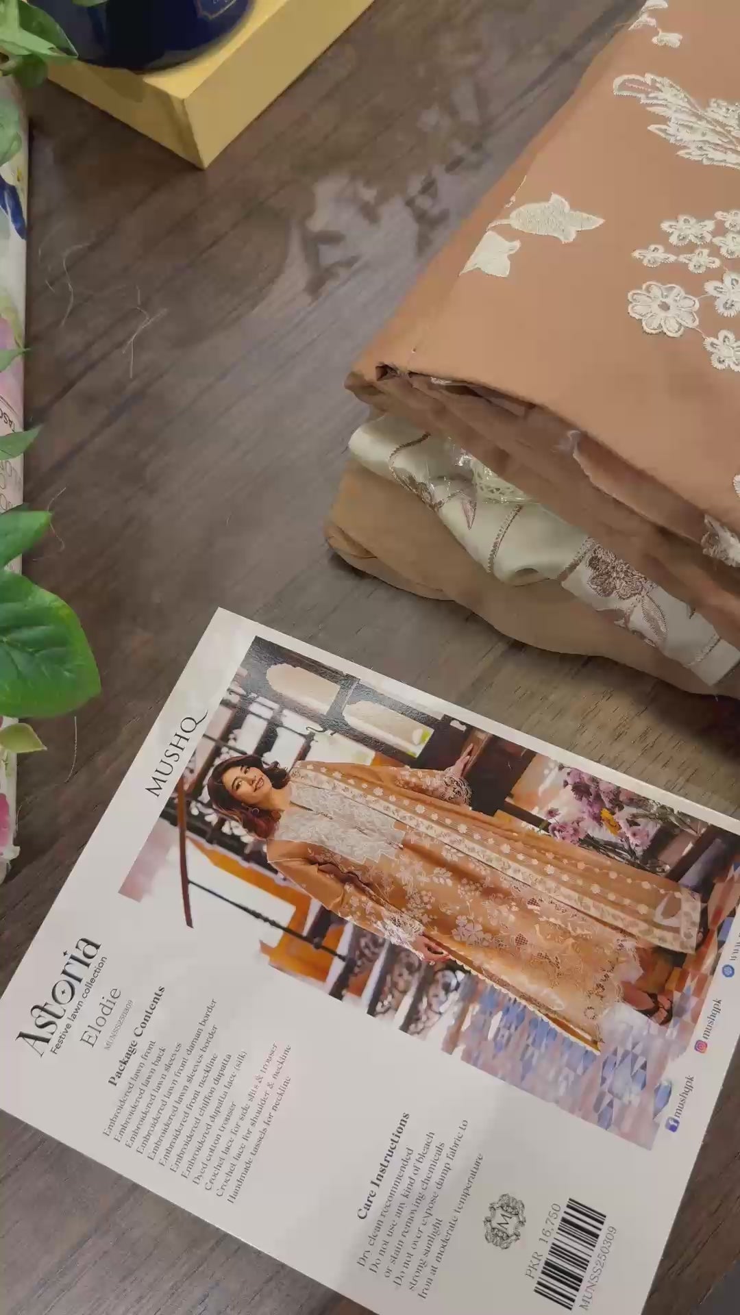 Mushq Astoria Festive Lawn '26-Elodie Aangan the essence of lawn & chiffon