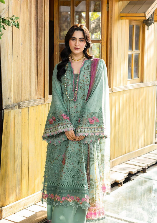 Elaf Chikankari Prints Lawn 2026=ERC--4B NAYAB Aangan the essence of lawn & chiffon