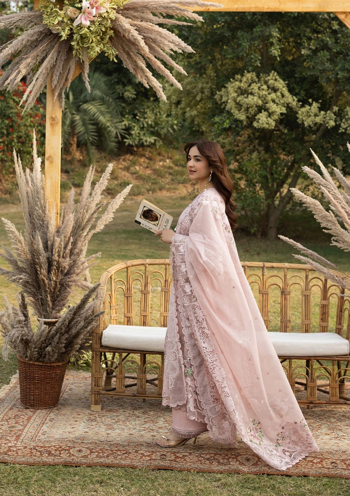 ELAF LUXURY LAWN '26=4A BLOOMING Aangan the essence of lawn & chiffon