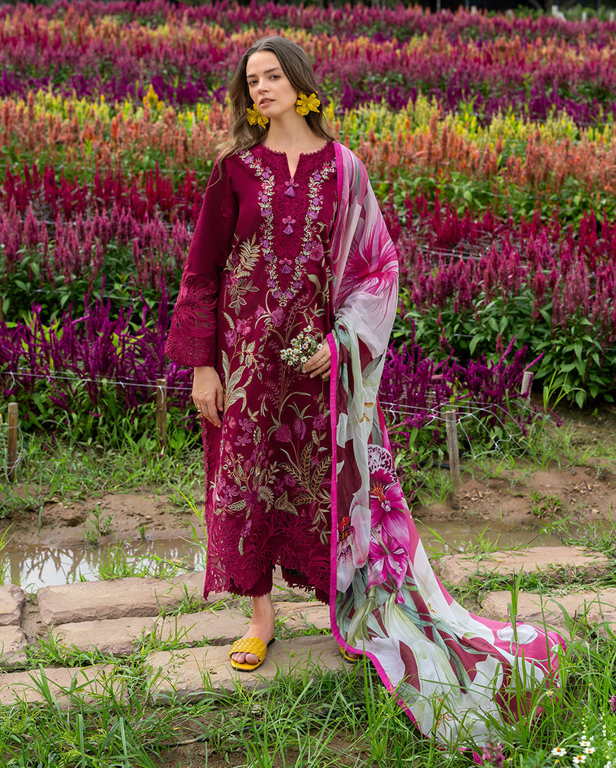 Secret Garden Hemline Lawn by Mushq 2026| Aurora Petals Aangan | the Essence of Lawn & Chiffon