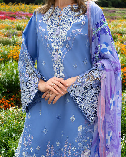 Secret Garden Hemline Lawn by Mushq 2026| Azure Bloom Aangan | the Essence of Lawn & Chiffon