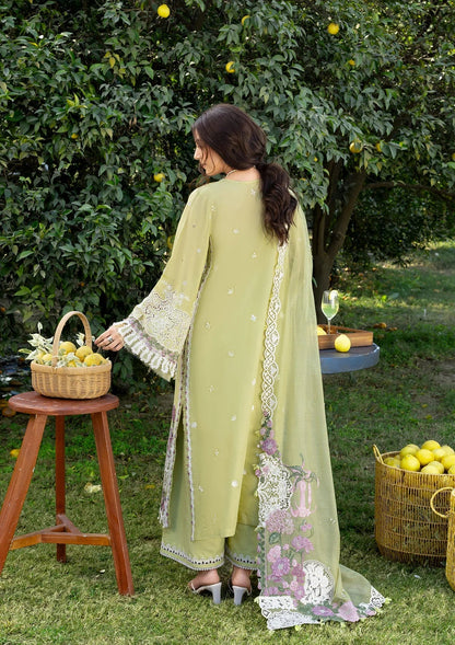 ELAF LUXURY LAWN '26=-08 PISTACHIA Aangan the essence of lawn & chiffon